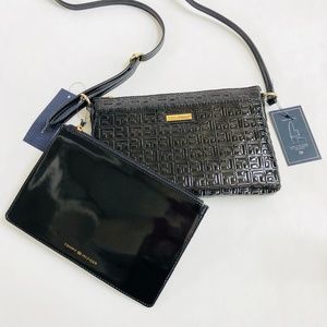 Tommy Hilfiger Purse Crossbody 2 Pc Pouch Black
